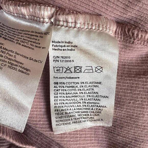 H&M Divided Pink Ribbed Crop Top - Picture 5 of 5